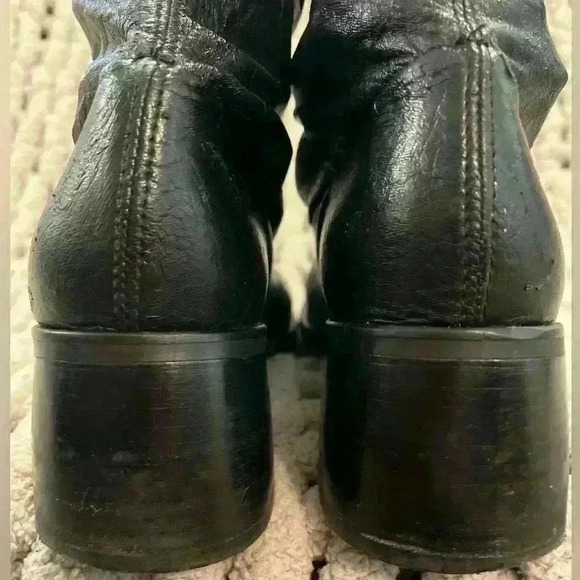 Italian Fitted Black Tall  Boots - Picture 9 of 11